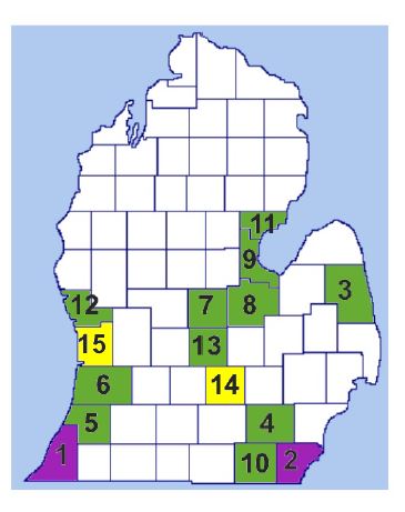 Cucurbit Downy Mildew Map